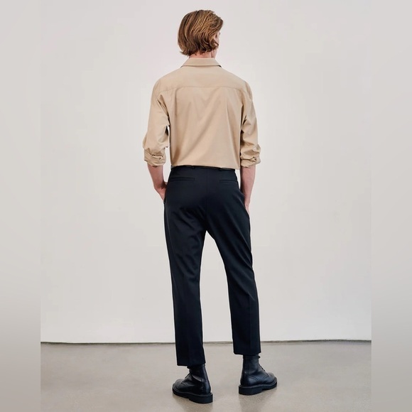 Nili Lotan Men’s Sz 40 Virgin Wool Tel Aviv Drop Crotch Cropped Pants New $550 - Picture 9 of 9